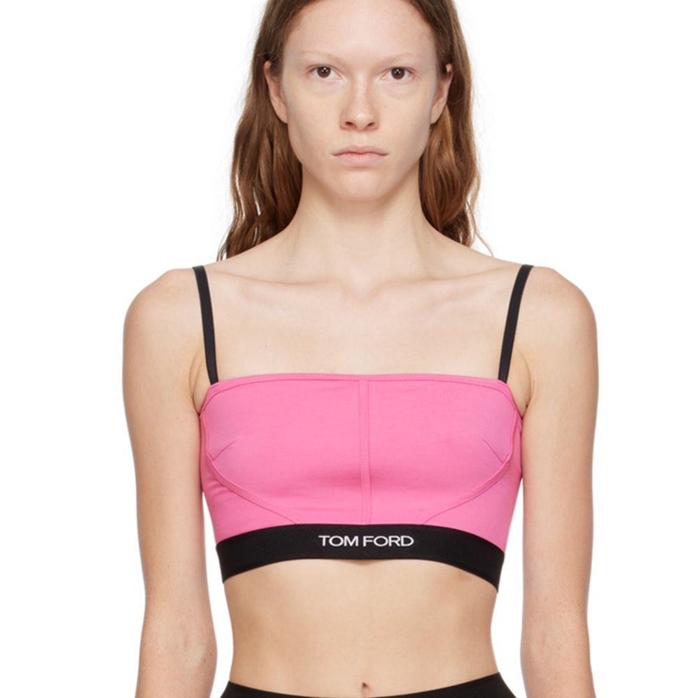 TOM FORD PINK SIGNATURE CAMI/BRA TOP